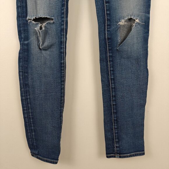 AG Adriano Goldschmied The Legging Ankle Jeans Super Skinny Distressed Size 27 R - Picture 3 of 8